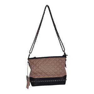 Dream Control Dusty Pink Purse quilted faux Vegan Leather with Chain Strap